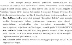 BPPD Minta KPU RI Ganti Zulfinas Indra Jadi Tim Seleksi KPU Selayar