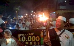 Pawai 10.000 Obor Sambut Bulan Ramadhan di Kota Makassar&nbsp;