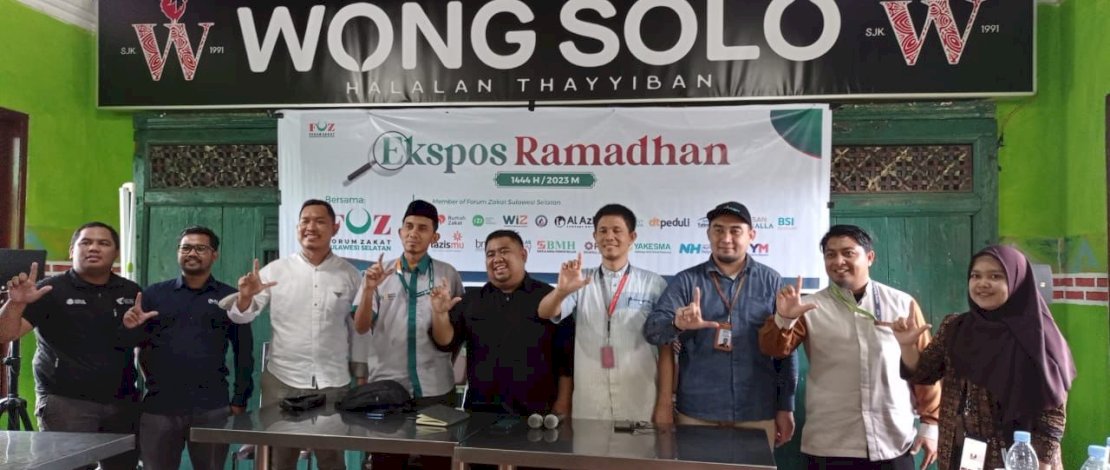 Forum Zakat (FOZ) Sulsel menggelar Ekspos Ramadhan, di Rumah Makan Wong Solo, Jalan Sultan Alauddin, Kota Makassar, Selasa, 21 Maret 2023.