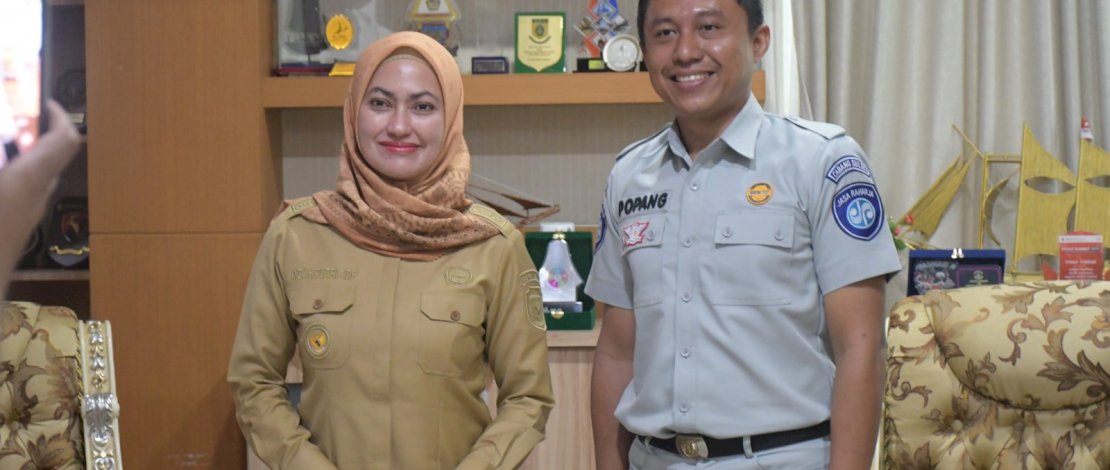 Kepala Jasa Raharja Perwakilan Palopo, Suhardi Popang, melakukan kunjungan ke Kabupaten Luwu Utara, Selasa, 21 Maret 2023.