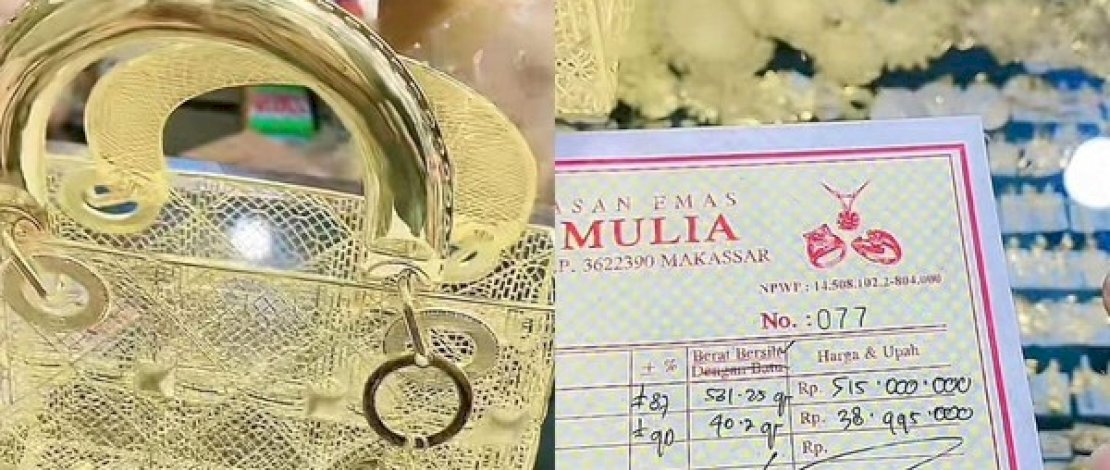 Sosok Perempuan Viral di Makassar yang Flexing Beli Tas Emas Seharga Rp515 Juta 