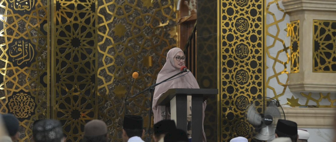 Indah Putri Indriani safari Ramadan di Desa Sukamaju.