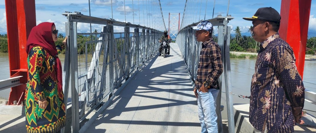 Pembangunan Jembatan  Beringin Jaya yang menelan anggaran Rp4,3 miliar selesai dikerjakan.