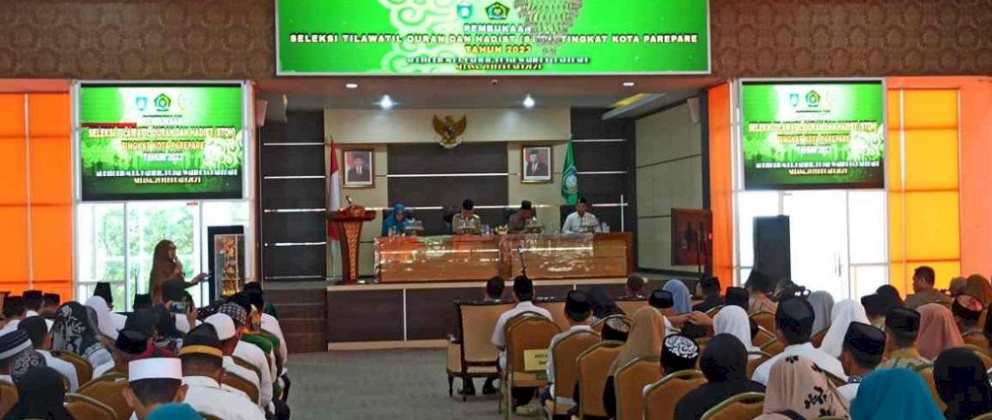 Wali Kota Parepare, Taufan Pawe, membuka Pelaksanaan kegiatan Pembukaan STQH (Seleksi Tilawatil Qurán dan Hadits) tahun 2023, di Auditorium BJ Habibie, Rumah Jabatan Wali Kota Parepare, Selasa, 21 Februari 2023.