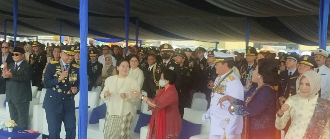 Ketika Prabowo, Puan, dan Megawati Joget Bersama di HUT TNI AU Ke-77