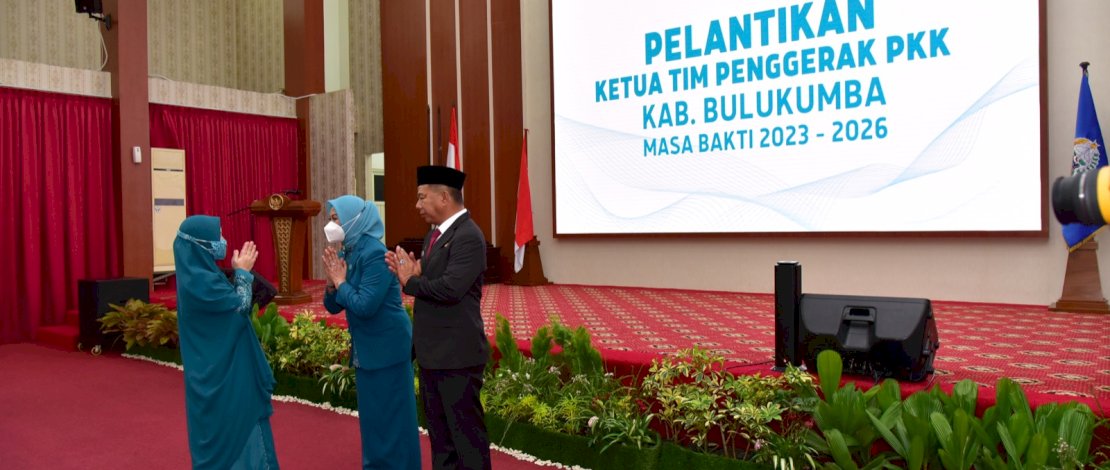 Pelantikan Ketua PKK Bulukumba dilaksanakan di Baruga Karaeng Pattingalloang, Rumah Jabatan Gubernur, Senin, 10 April 2023. Pelantikan Ketua PKK Bulukumba dilaksanakan di Baruga Karaeng Pattingalloang, Rumah Jabatan Gubernur, Senin, 10 April 2023.