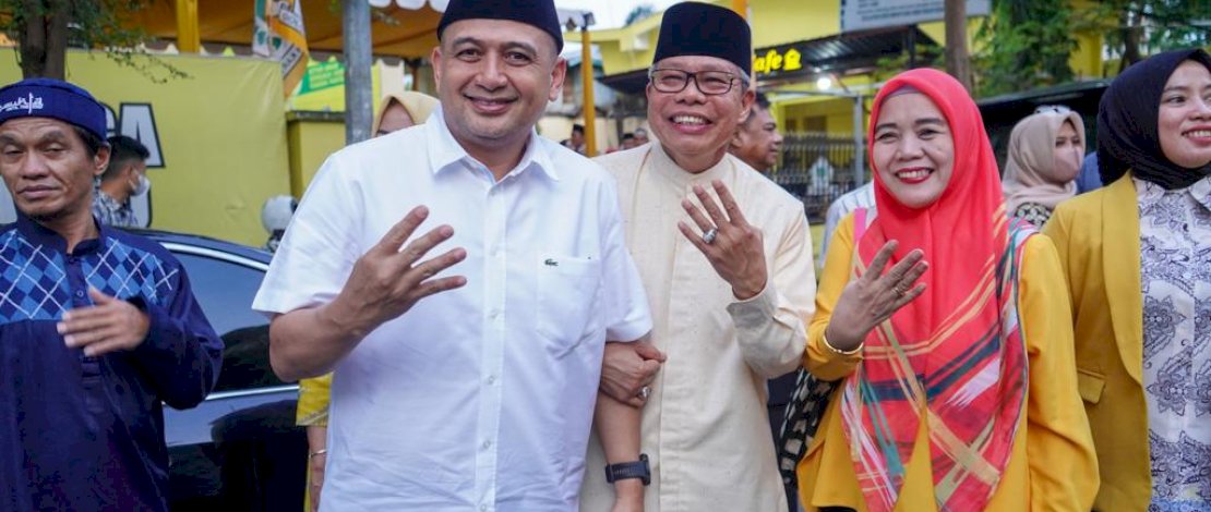 Dewan Pimpinan Daerah (DPD) I Partai Golkar Sulsel menggelar buka puasa bersama puluhan anak yatim di halaman Golkar Sulsel, Jumat, 14 April 2023.