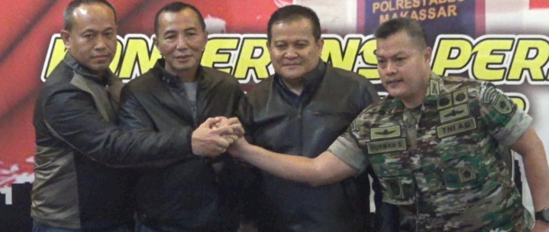 Kesepakatan damai ini ditandai dengan salam komando antara pihak Kodam XIV/Hasanuddin dan Polda Sulsel di aula Mapolrestabes Makassar, Jumat malam, 14 April 2023.
