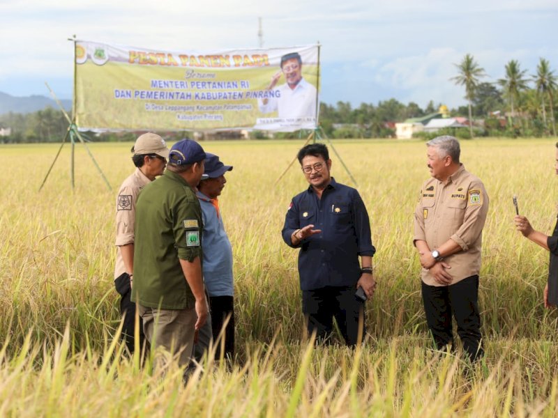 Usai Panen Raya, Mentan SYL Dorong Petani di Pinrang Segera Percepat Masa Tanam