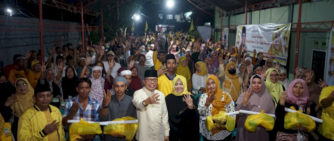 Ketua Golkar Parepare Erna Rasyid Taufan menemui warga Kelurahan Lakessi dan Kelurahan Lompoe, Selasa, 18 April 2021.