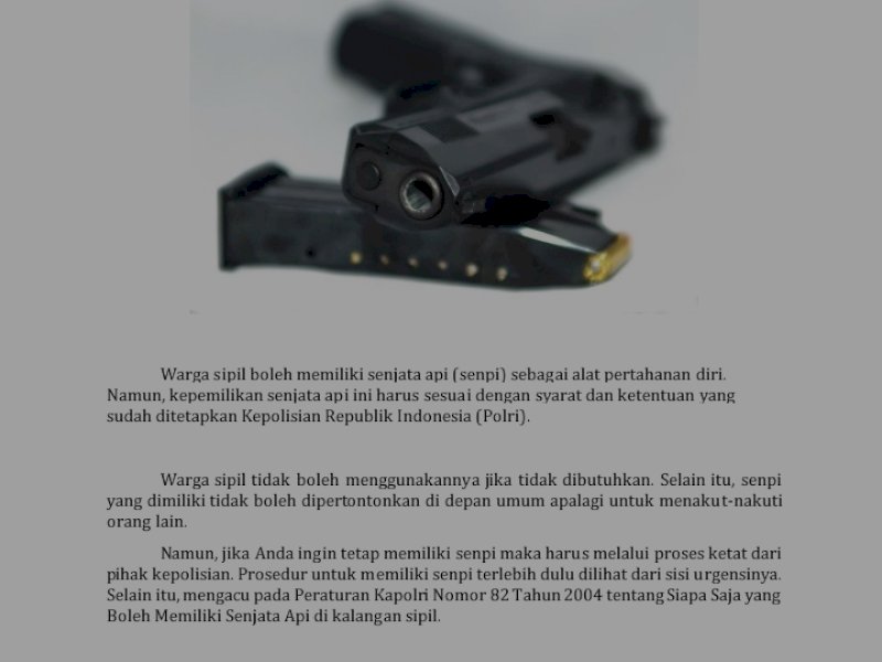 Bolehkah Dirut BUMN Miliki Pistol? Ini Jawabannya