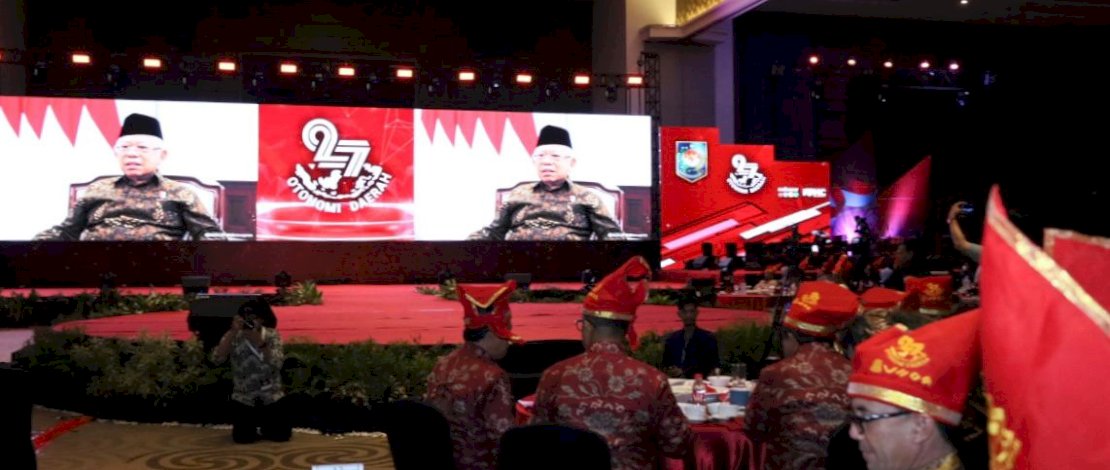 Puncak Hari OTDA XXVII di Makassar, Wapres Ma'ruf Amin Sampaikan Pesan Khusus Lewat Video