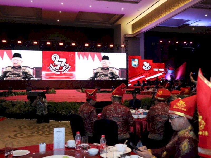 Puncak Hari OTDA XXVII di Makassar, Wapres Ma'ruf Amin Sampaikan Pesan Khusus Lewat Video