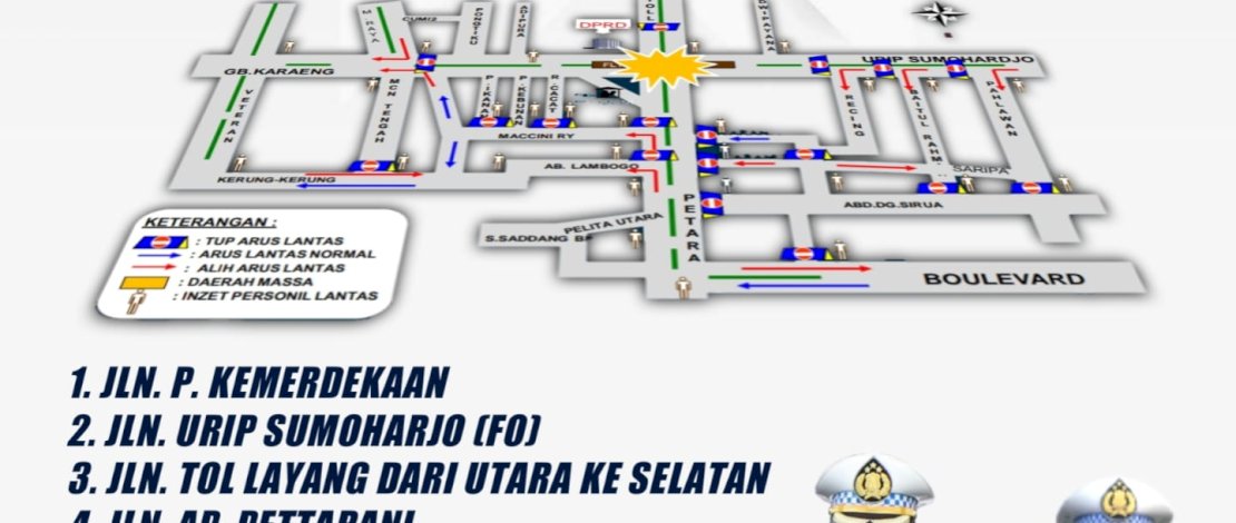 Peringatan Hari Buruh, Sejumlah Jalan di Makassar Bakal Ditutup