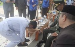 Paskibra di Jeneponto Dapat Pemberian Sepatu dari Dandim