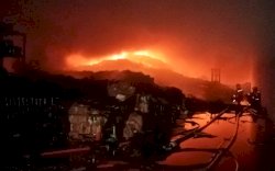 Belum Padam, Sudah Tiga Jam Gudang Penyimpanan Kepiting di KIMA Terbakar