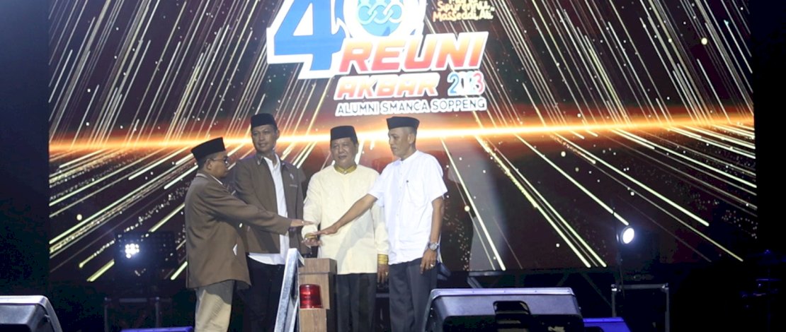 Ikatan Alumni SMA Negeri Cangadi (SMANCA)/SMAN 2 Soppeng sukses menggelar acara reuni akbar di Lapangan H Andi Mahmud Cangadi, Kecamatan Liliriaja, Kabupaten Soppeng, belum lama ini. Ikatan Alumni SMA Negeri Cangadi (SMANCA)/SMAN 2 Soppeng sukses menggelar acara reuni akbar di Lapangan H Andi Mahmud Cangadi, Kecamatan Liliriaja, Kabupaten Soppeng, belum lama ini.