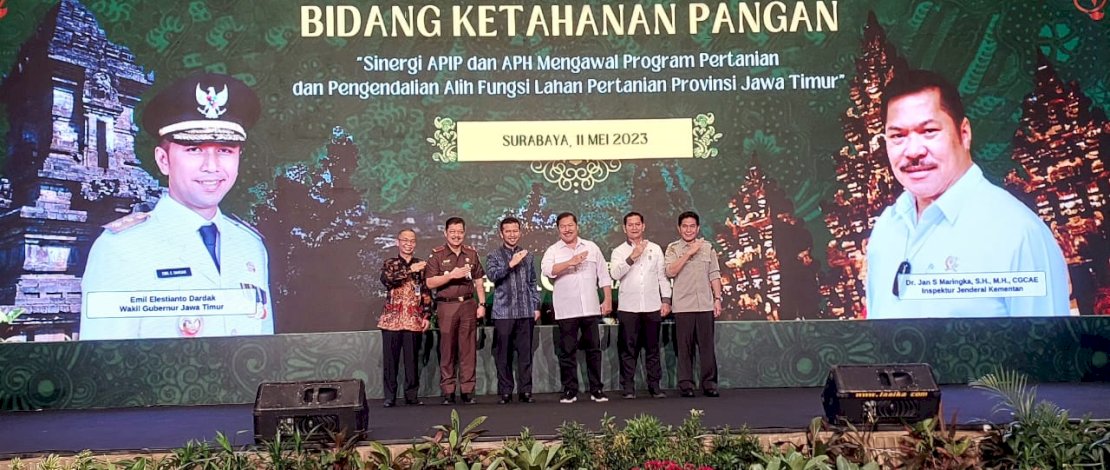 Rapat Koordinasi Pengawasan Bidang Ketahanan Pangan di Surabaya, Jawa Timur, Kamis, 11 Mei 2023.