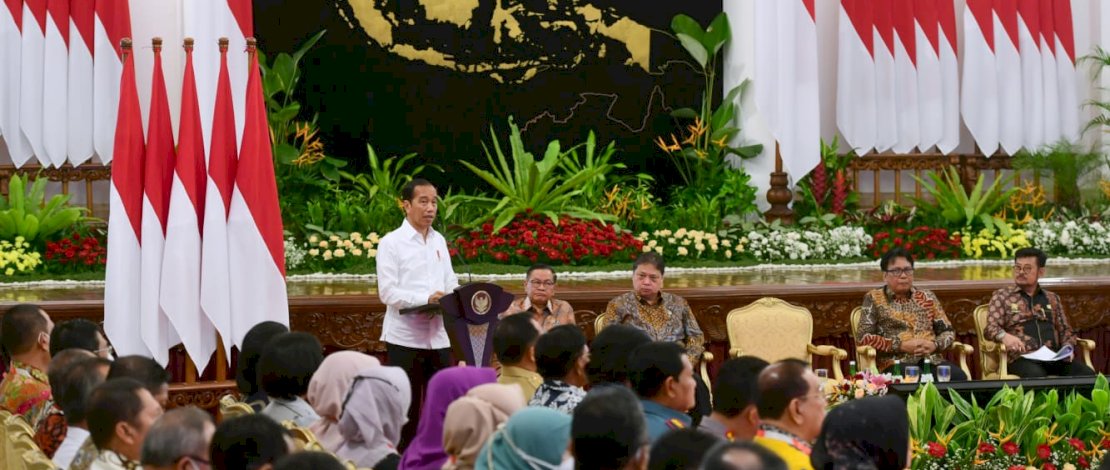 Presiden Jokowi saat membuka Sensus Pertanian 2023, Senin, 15 Mei 2023.