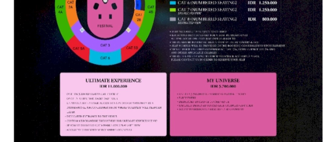Tiket konser Coldplay di Jakarta.