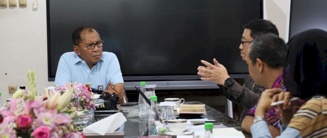 Kepala Dinas Penanaman Modal dan Pelayanan Terpadu Satu Pintu (PM-PTSP) Makassar, Andi Zulkifli Nanda, memaparkan persiapan kegiatan MIF 2023.