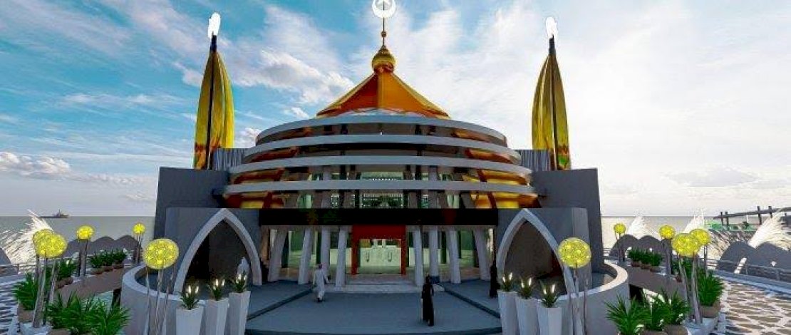 Masjid Terapung BJ Habibie, salah satu ikon andalan Kota Parepare. (Foto:Ist)