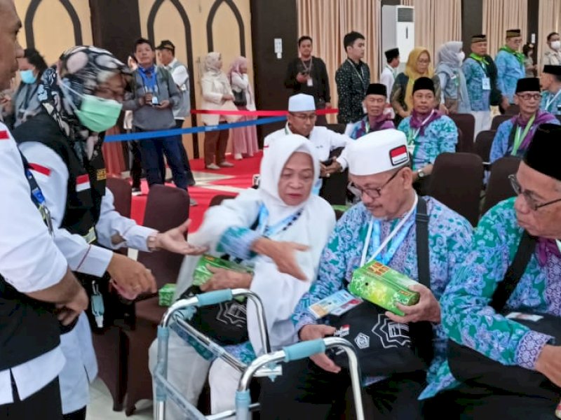 Kloter I Embarkasi Makassar Tiba dii Asrama Haji, PPIH Terapkan One Stop Service