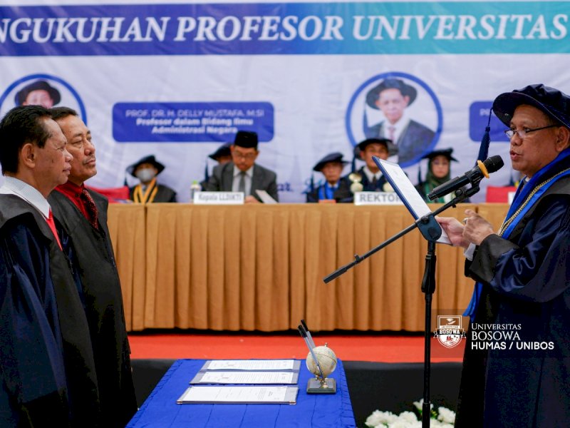Unibos Resmi Kukuhkan Dua Guru Besar