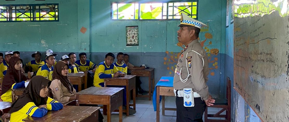 Polres Bulukumba Gelar Sosialisasi Kamseltibcar pada Pelajar