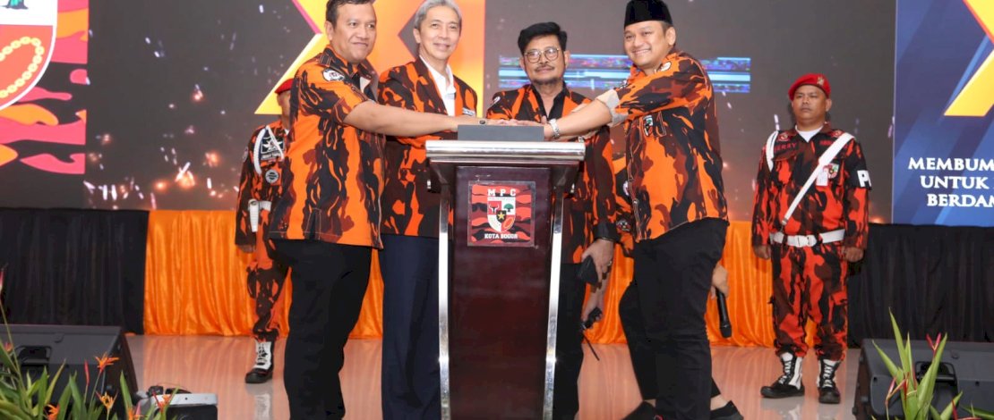 Mentan SYL dalam Musyawarah Cabang (Muscab) XI Pemuda Pancasila Kota Bogor, Minggu malam, 28 Mei 2023. Mentan SYL dalam Musyawarah Cabang (Muscab) XI Pemuda Pancasila Kota Bogor, Minggu malam, 28 Mei 2023.
