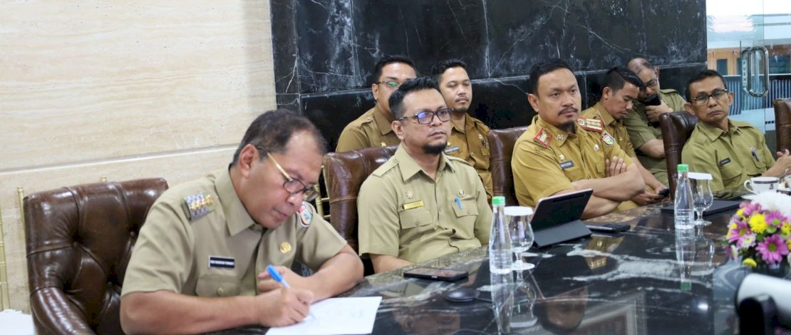 Wali Kota Makassar Moh Ramdhan Pomanto mengikuti secara virtual Rapat Koordinasi Pengendalian Inflasi yang dipimpin Menteri Dalam Negeri Tito Karnavian, Senin, 29 Mei 2023.