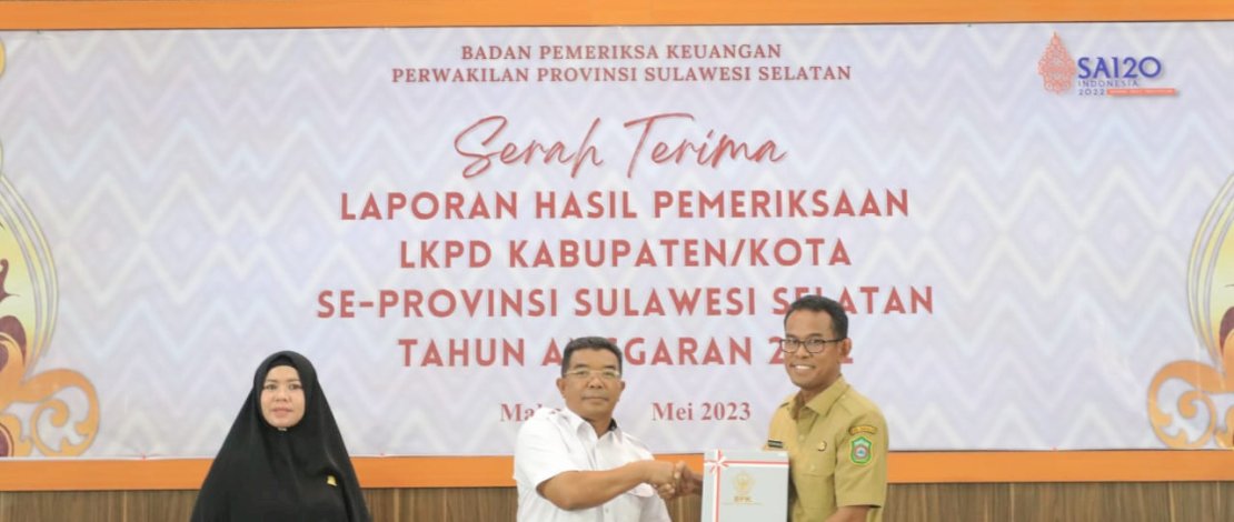 Kali Kedua, Pemkab Takalar Kembali Raih Opini WTP TA 2022