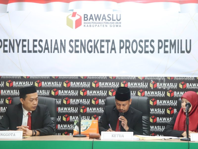 Bawaslu Gowa Gelar Sidang Ajudikasi Penyelesaian Sengketa Proses Pemilu