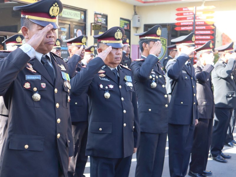 Peringati Hari Lahir Pancasila, Personel Polres Gowa Gelar Upacara