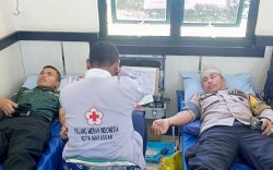 Meriahkan HUT Polisi Militer Ke 77, Personel Polres Gowa ikut Donor Darah