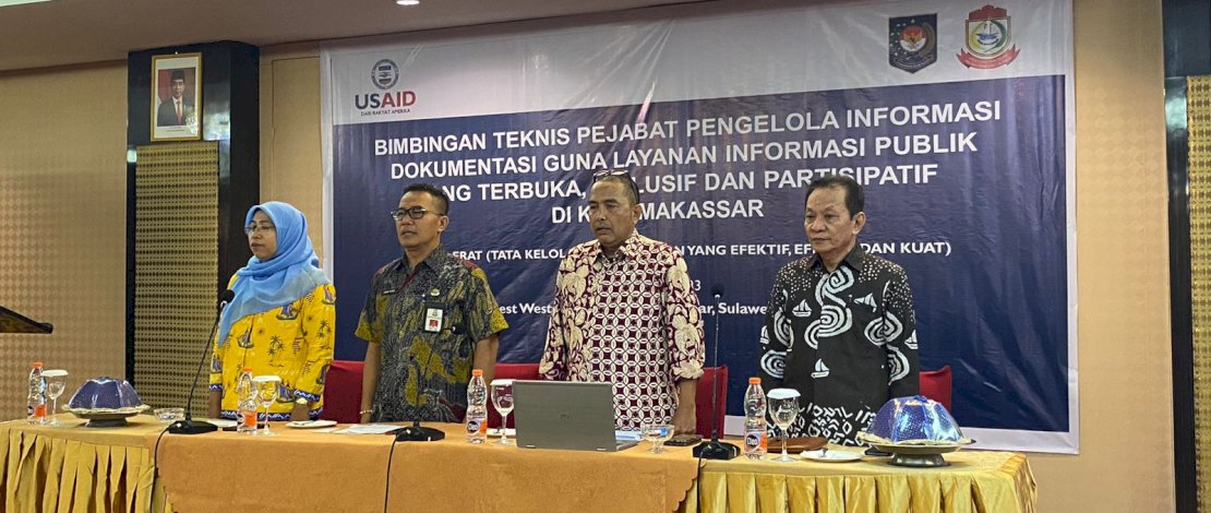 Bimbingan Teknis (Bimtek) Pejabat Pengelola Informasi dan Dokumentasi (PPID), di Best Western Plus Hotel, Makassar, Kamis, 9 Juni 2023.