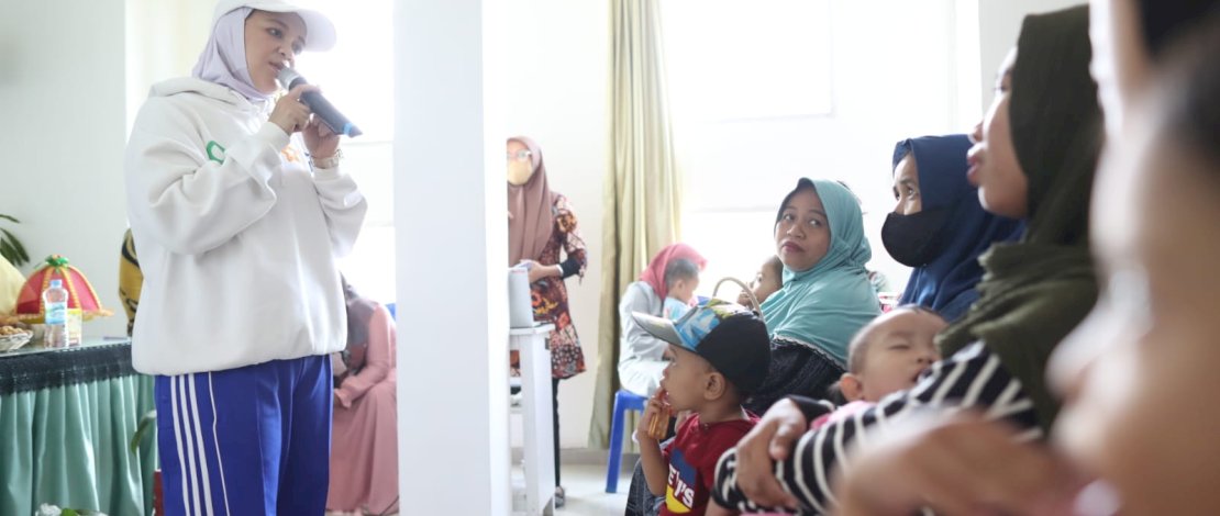 Wakil Wali Kota Makassar, Fatmawati Rusdi melakukan Grebek Stunting, di Puskesmas Tamalate, Sabtu, 10 Juni 2023.