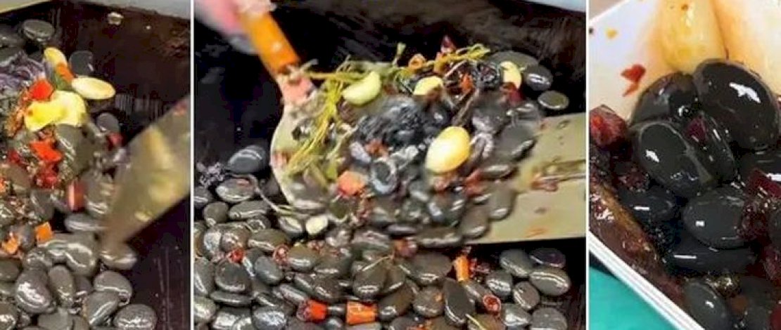 Viral, Batu-batu Ditumis di Pasar Malam untuk Dimakan Viral, Batu-batu Ditumis di Pasar Malam untuk Dimakan