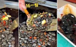 Viral, Batu-batu Ditumis di Pasar Malam untuk Dimakan