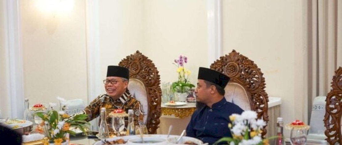 Halal Bi Halal Gubernur Sulsel, Taufan Pawe Bersama Istrinya Hadir Langsung