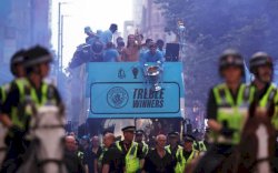 Menang Liga champions, Manchester City Gelar Parade Treble Winners
