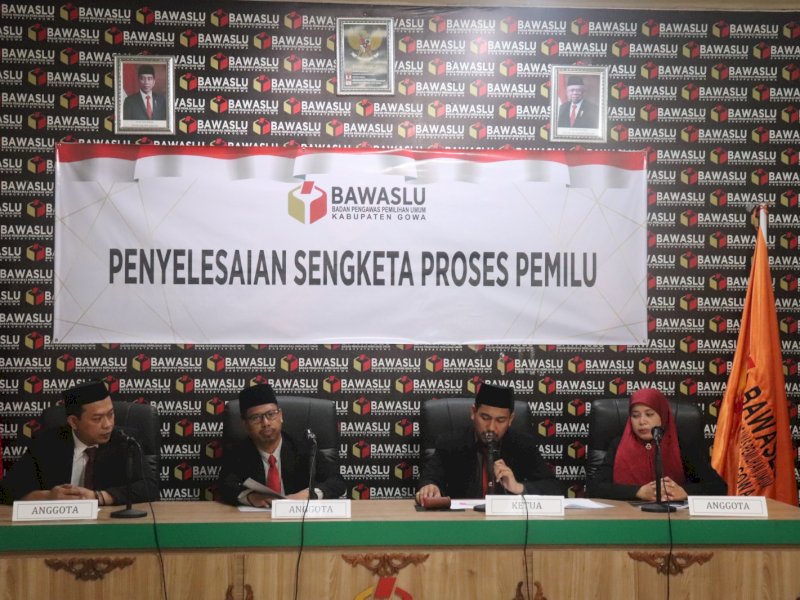 Bawaslu Kabupaten Gowa Tolak Gugatan Partai Garuda Soal Sengketa Proses Pemilu