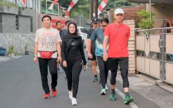 Rombongan Fraksi PDIP DPRD Sulsel Kawal Ganjar Jogging di Semarang