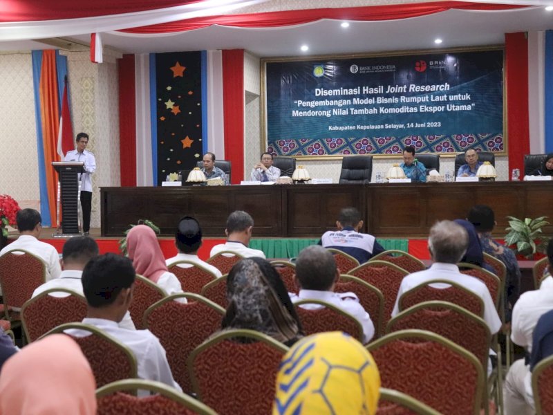 BI Sulsel - Pemkab Selayar Gelar Diseminasi Joint Research Pengembangan Bisnis Rumput Laut