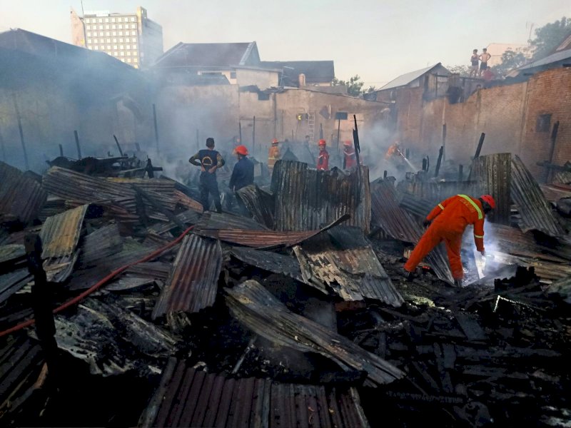 Gegara Obat Nyamuk, 17 Rumah di Makassar Terbakar