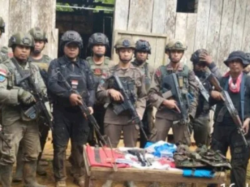 Markas KKB Papua Digerebek, Petugas Temukan Senjata Rakitan