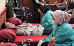 Sambut Hut Bhayangkara, Polres Gowa Gelar Donor Darah