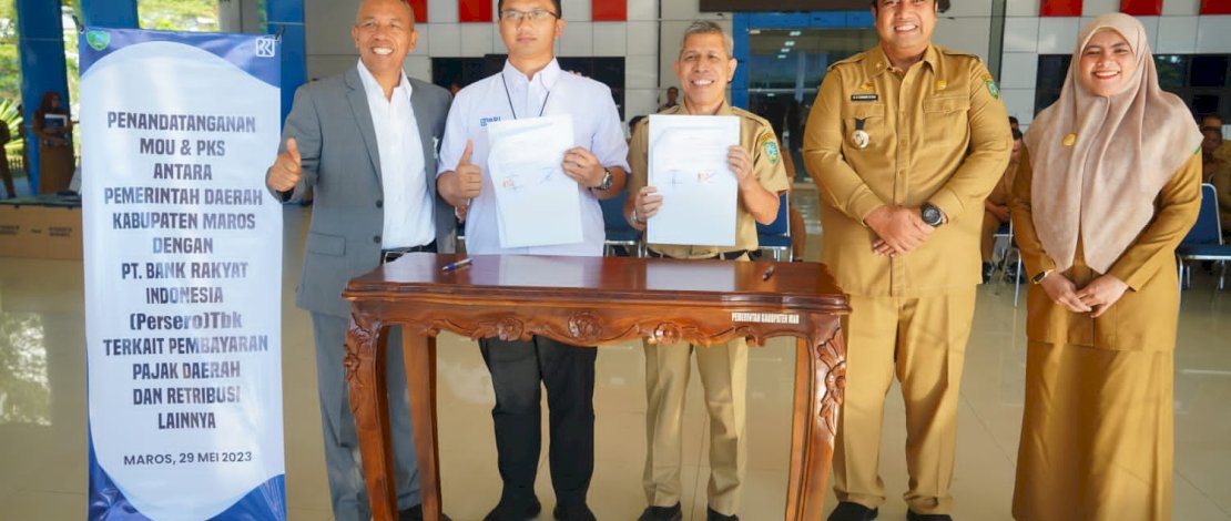 Pihak PT Bank BRI Tbk Jalin Kerjasama Layanan Perbankan Dengan Pemkab Maros Pihak PT Bank BRI Tbk Jalin Kerjasama Layanan Perbankan Dengan Pemkab Maros
