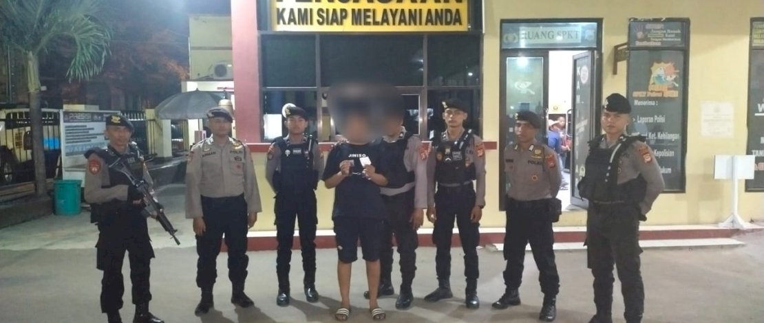Patroli Jalan Kaki, Polres Gowa Amankan Dua Pemuda Bawa Obat Terlarang