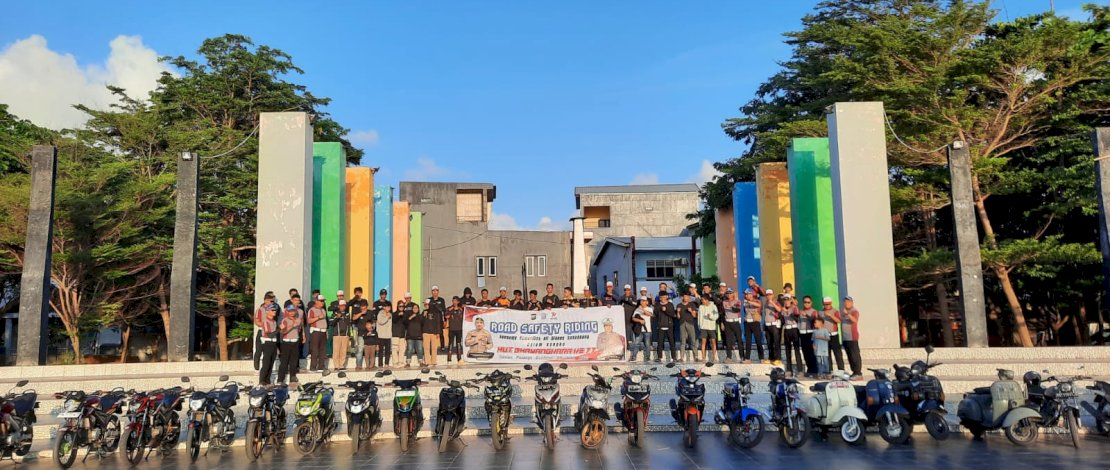 Gelar Safety Riding, Satlantas Polres Selayar Libatkan Puluhan Komunitas Motor